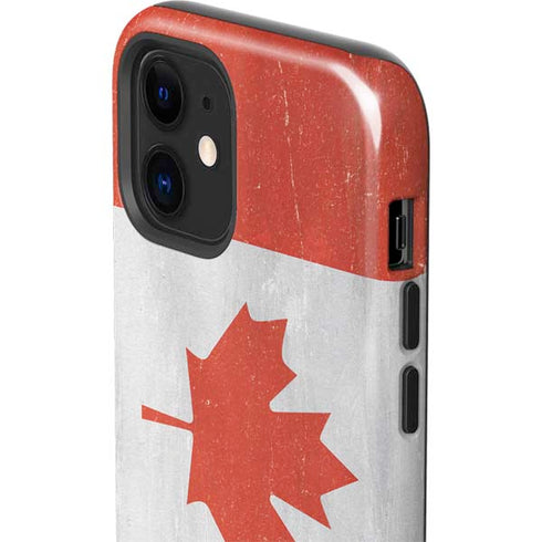 Canada Flag Distressed iPhone 12 Impact Case